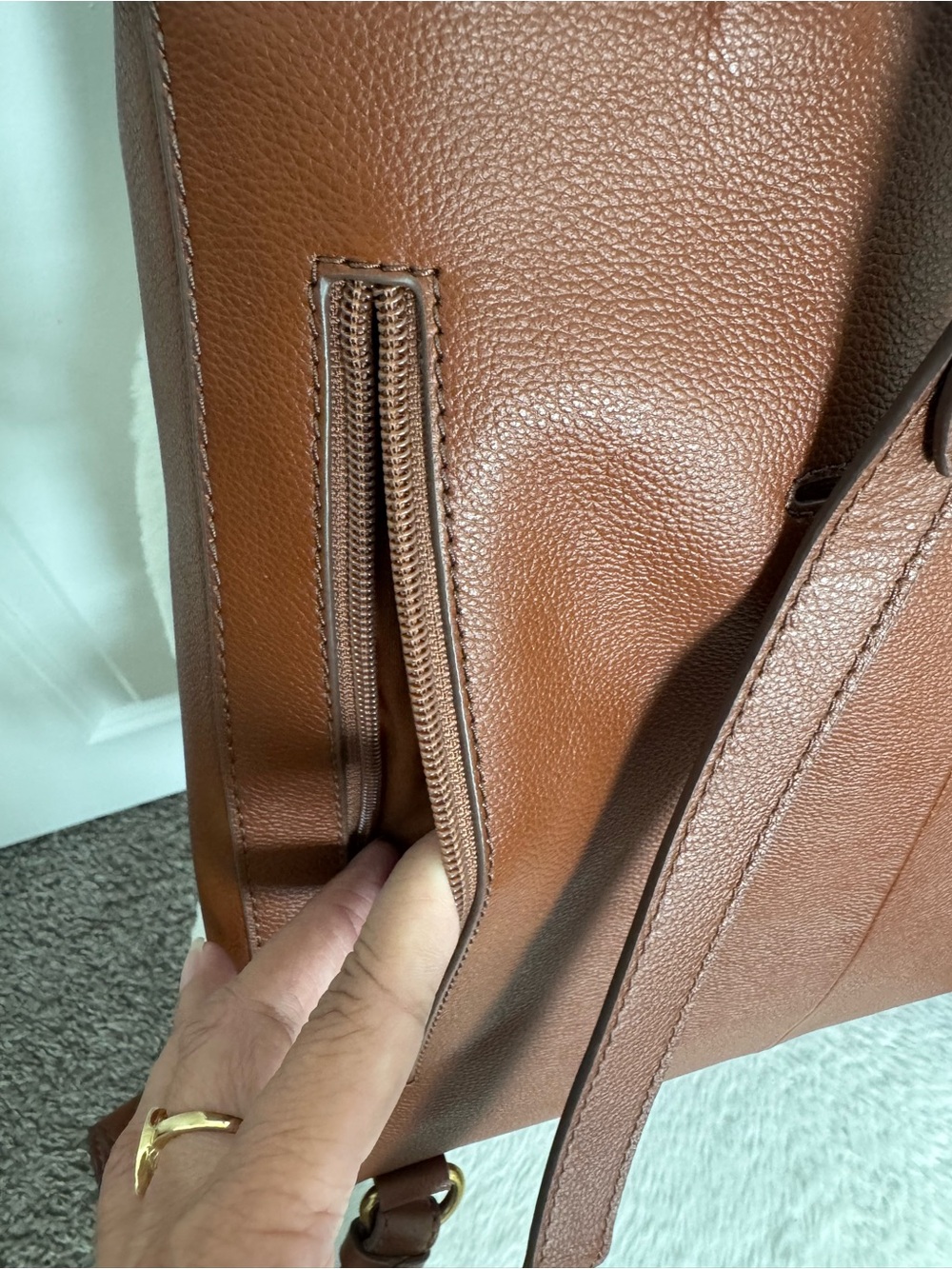 Fossil Elina Large Convertible Backpack Brown Leather - Picture 9 of 10